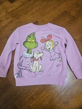 Hybrid Apparel Pink Grinch & Cindy Lou Who Graphic Sweatshirt